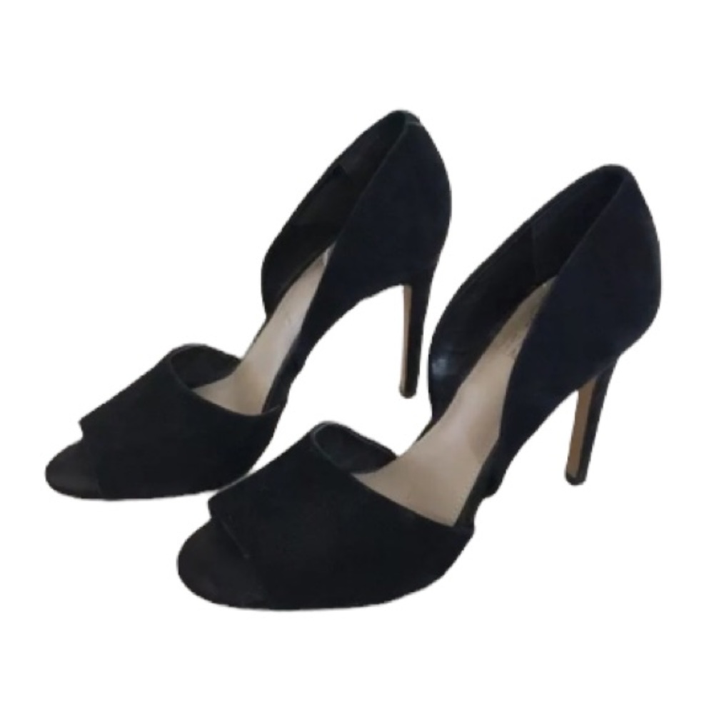 Vince Camuto Kramell Suede Peep-Toe Stiletto Heels - Picture 1 of 9
